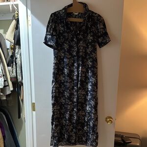 Jason Wu Black and White Puff Sleeve Maxi Dress